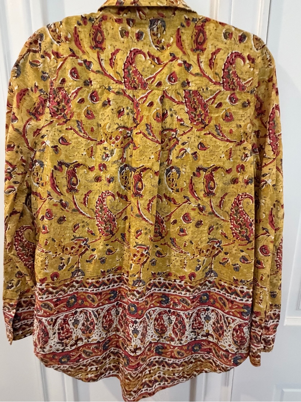 Sundance Yellow Paisley Button-Up Shirt - Picture 6 of 12